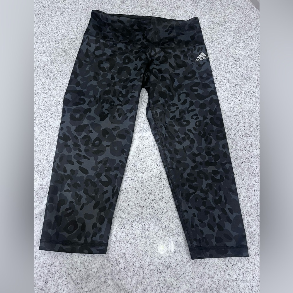 Adidas Charcoal Leopard Leggings